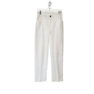 Neon Buddha White Pull-On Tapered Leg Jeans Style Pants